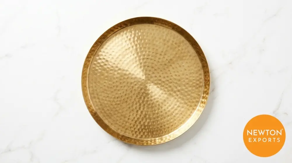 Hammered Brass Tray