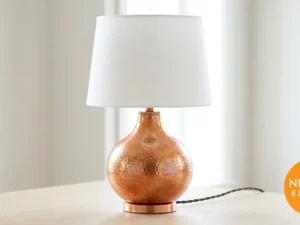 Hammered Copper Table Lamp