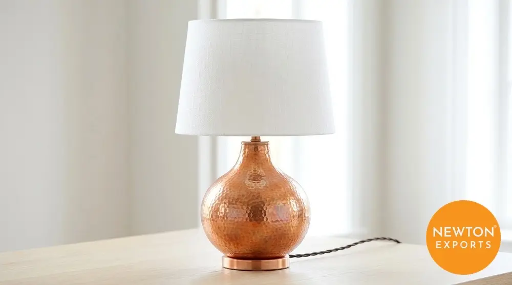 Hammered Copper Table Lamp