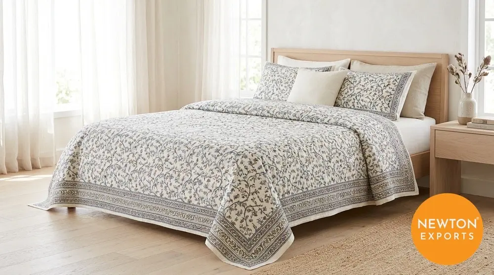 Hand Block Print Bedcover - Image 2