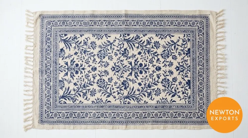 Hand Block Printed Dhurrie