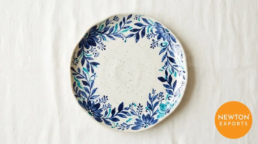 Hand Painted Ceramic Dinner Plate