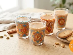 Hand Painted Chai Glasses