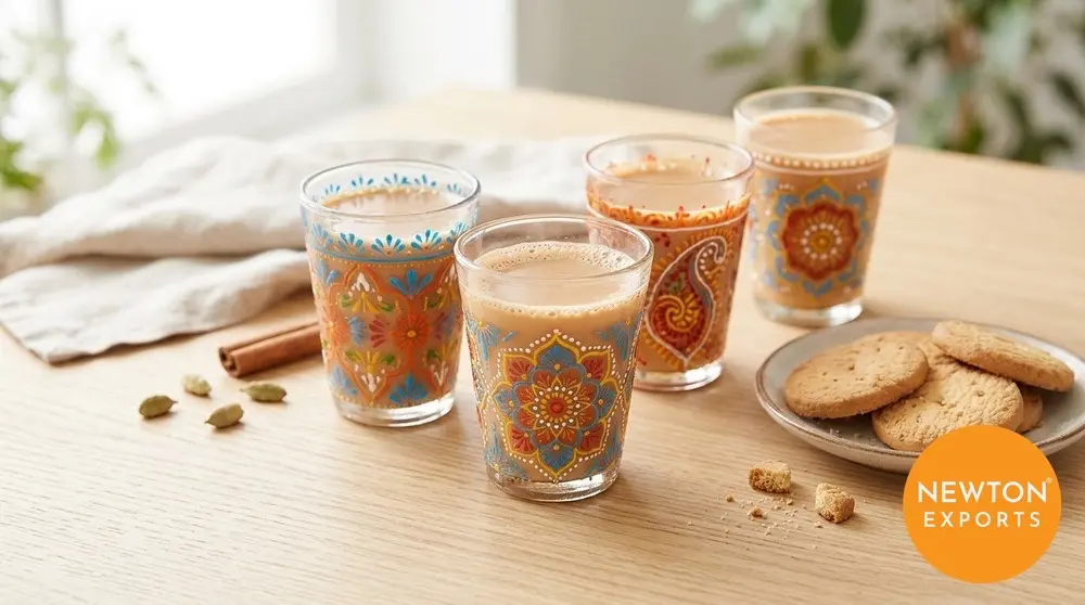 Hand Painted Chai Glasses - Image 2