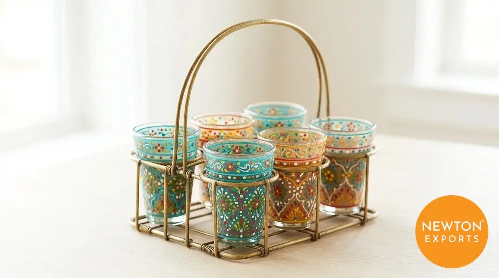 Hand Painted Chai Glasses