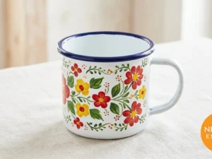 Hand Painted Enamel Mug