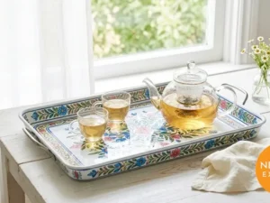 Hand Painted Enamel Tray