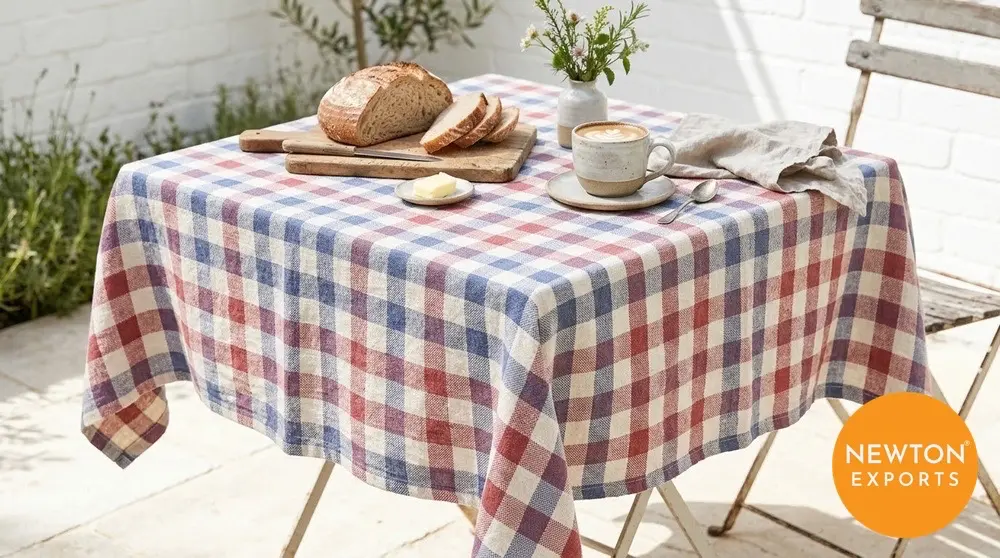 Handloom Check Tablecloth - Image 2
