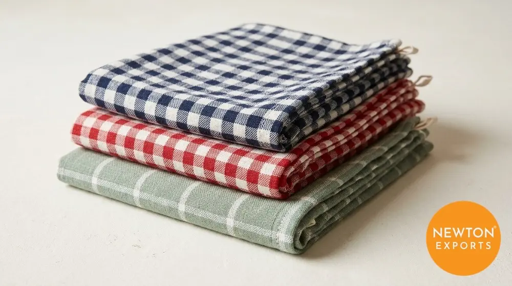 handloom check tea towel