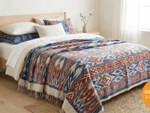 Handloom Ikat Bedcover