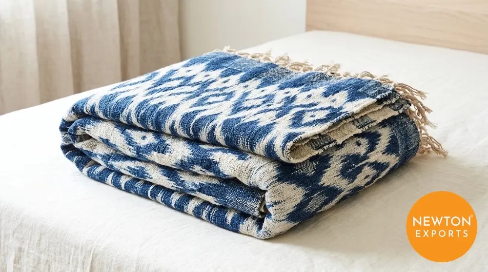 Handloom Ikat Bedcover