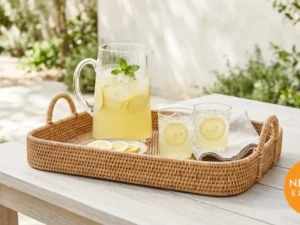 Handwoven Cane Tray