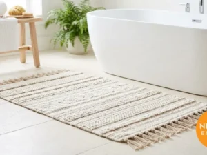Handwoven Cotton Bath Mat