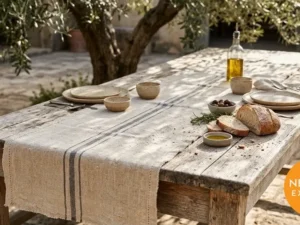 Handwoven Linen Table Runner