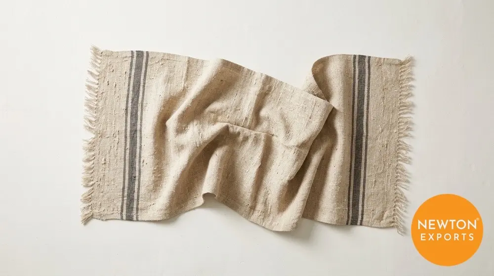 handwoven linen table runner