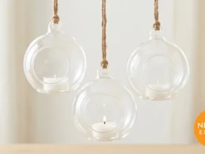Hanging Glass Tea Light Holder