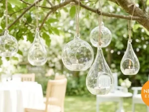 Hanging Glass Tea Light Holder