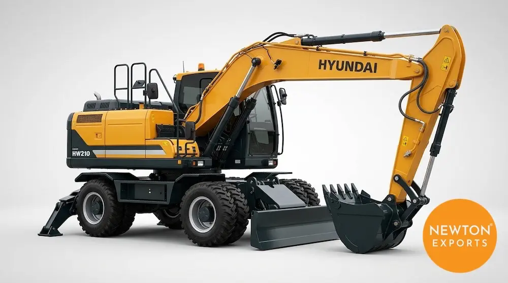 hyundai hw210 wheeled excavator