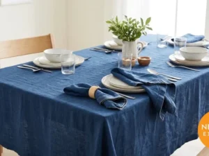 Indigo Tablecloth and Napkin Set