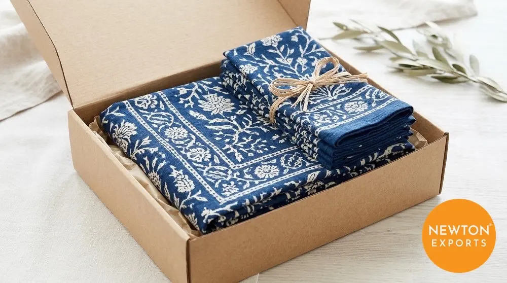 Indigo Tablecloth and Napkin Set