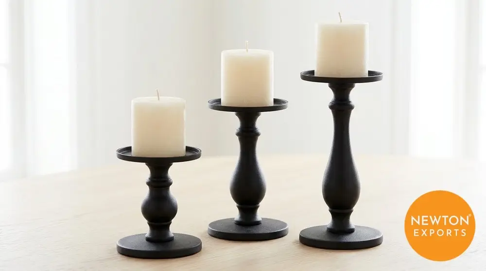Iron Pillar Candle Holder