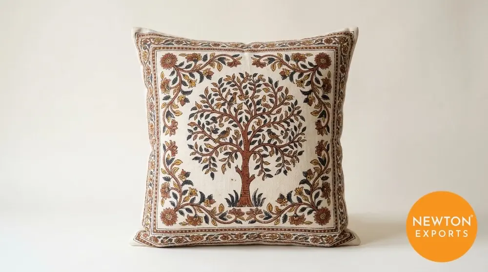kalamkari cushion cover