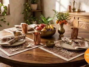Kalamkari Placemat and Napkin Set