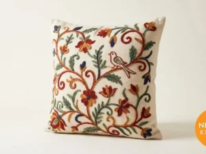 Kashmiri Crewel Cushion Cover