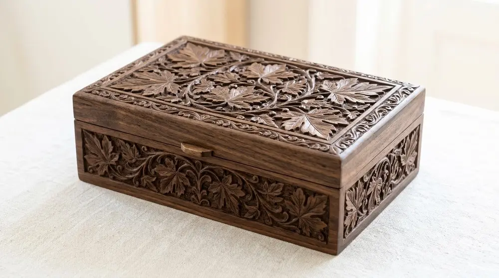 Kashmiri Walnut Wood Box