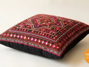 Kutch Mirror Work Cushion Cover