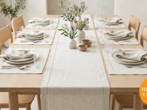 Linen Runner Placemat and Napkin Set