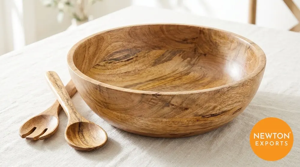 Mango Wood Salad Bowl