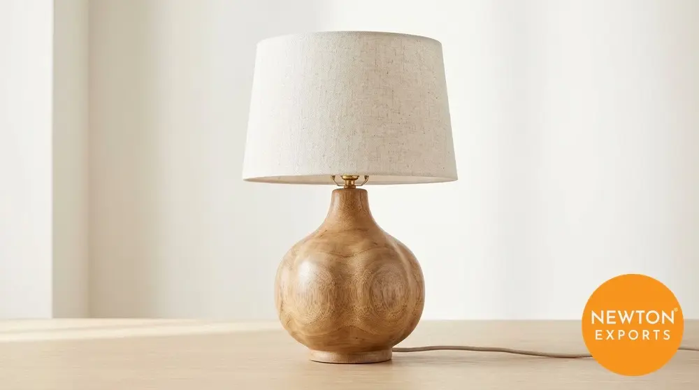 Mango Wood Table Lamp