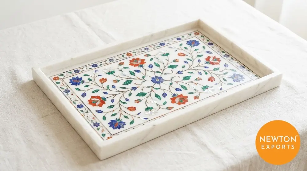 Marble Inlay Tray