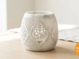 Marble Jaali Tea Light Holder