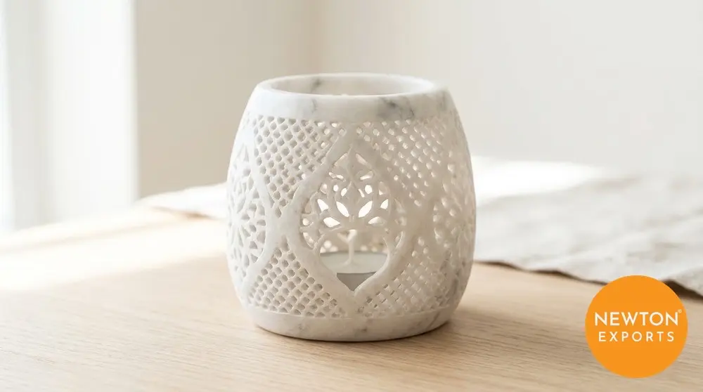 Marble Jaali Tea Light Holder