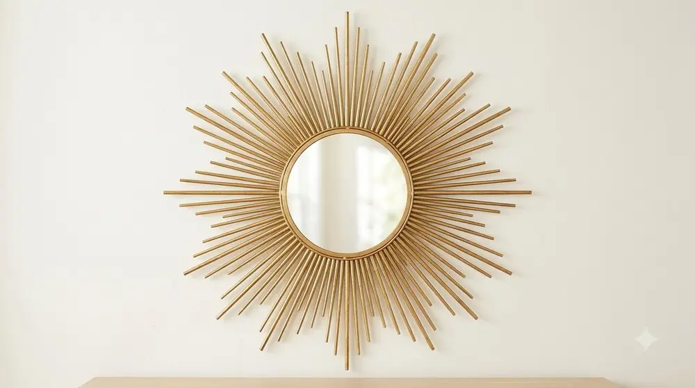 Metal Sunburst Mirror