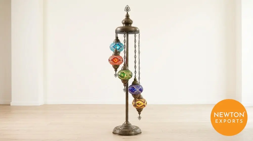 Mosaic Glass Floor Lamp