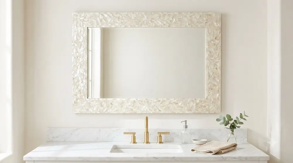 Mother of pearl mirror