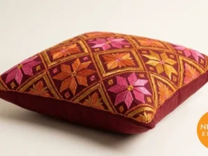 Phulkari Embroidered Cushion Cover