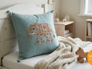 Quilted Applique Cushion Cover