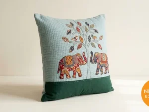 Quilted Applique Cushion Cover