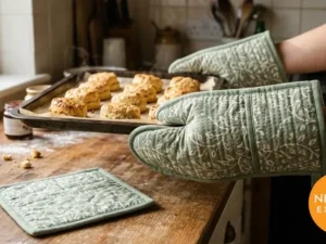 Quilted Oven Glove Set
