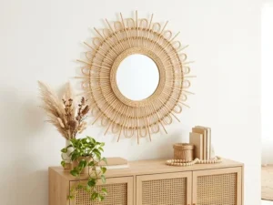 Rattan Sunburst Mirror