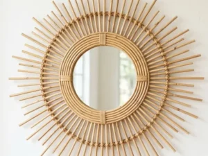 Rattan Sunburst Mirror