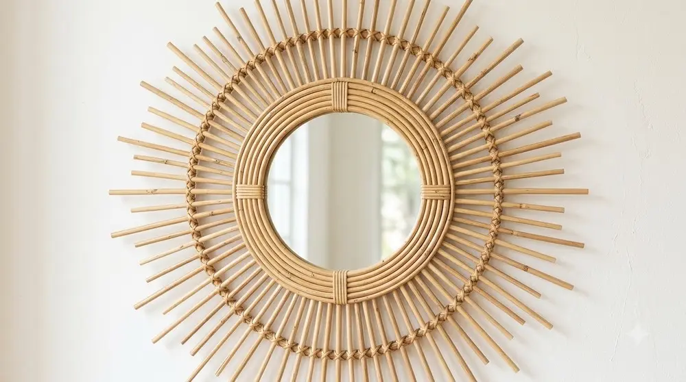 Rattan Sunburst Mirror