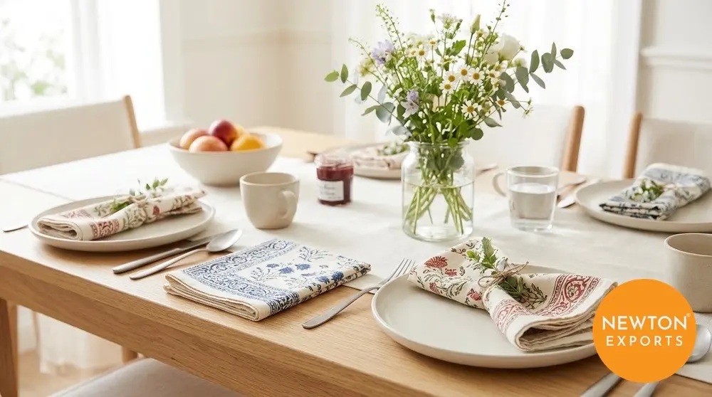Sanganeri Block Print Napkins - Image 2