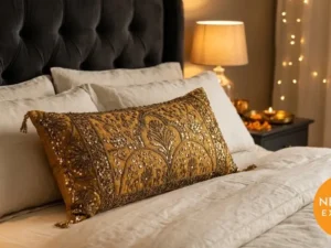Sequin Embroidered Cushion Cover