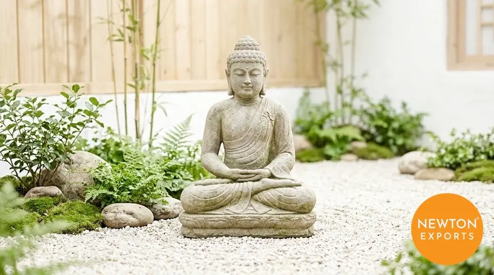 Stone garden buddha