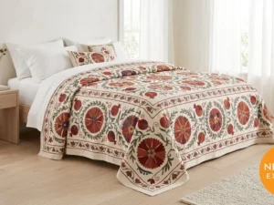Suzani Embroidered Bedcover
